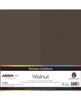 Arden Premium Cardstock kartong 12x12 walnut brun