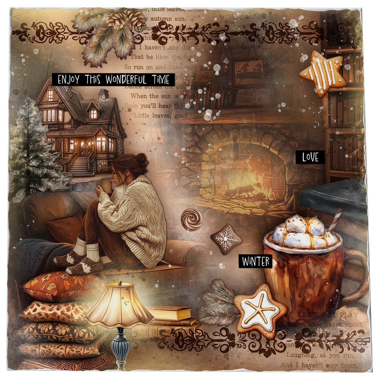 Studio Light Essentials Hot Cocoa papirelementer 35 deler