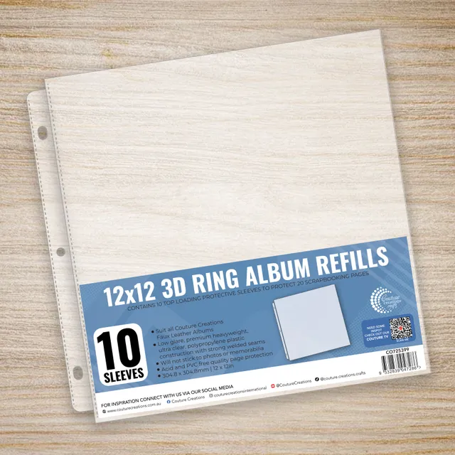 Couture Creations Classic Pocket 12x12 refill plastlommer 10-pk