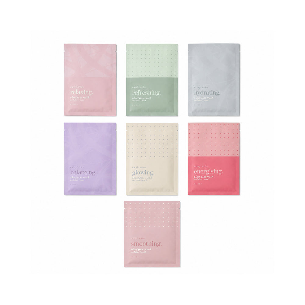 KaiserCraft Candy ansiktsmaskesett sheet 7-pk fukt