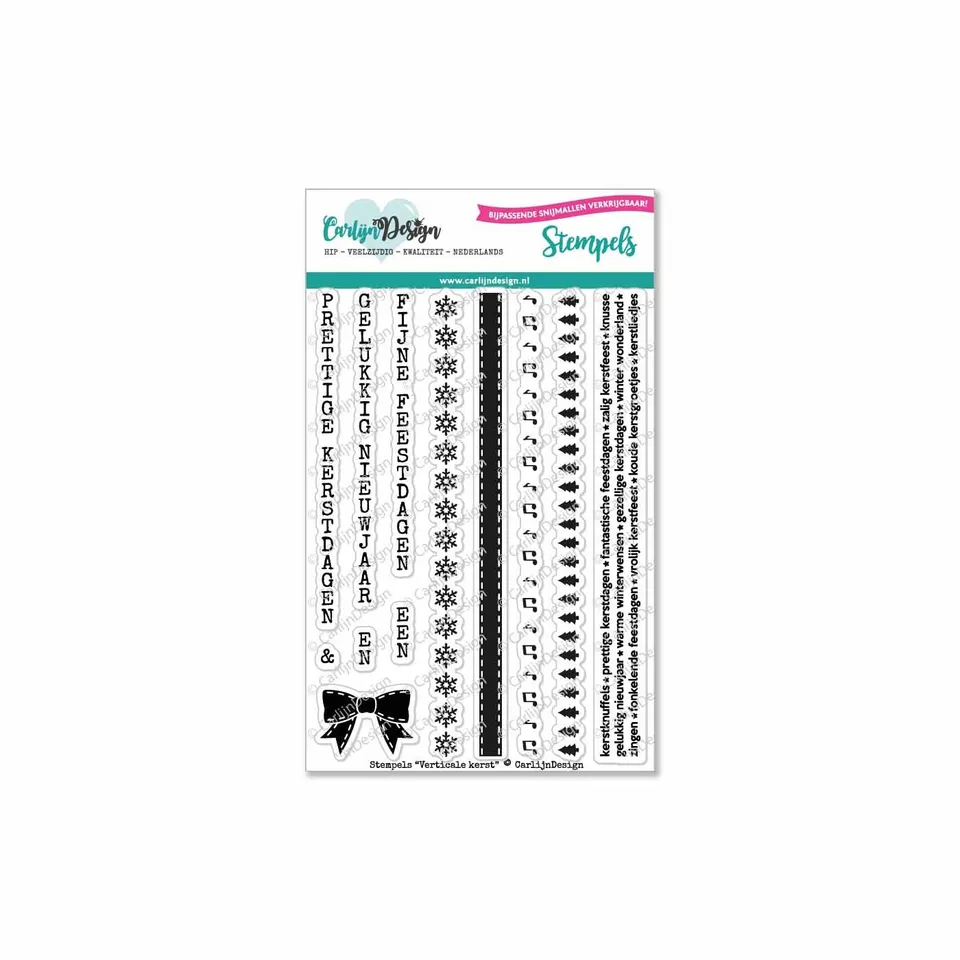 CarlijnDesign Vertikal Jul CDST-0038 stempler A6