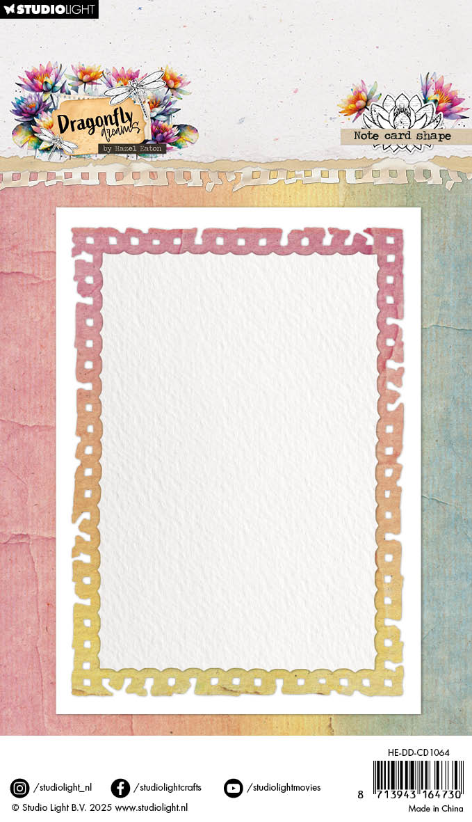 Studio Light Dragonfly Dreams Note Card dies kortform