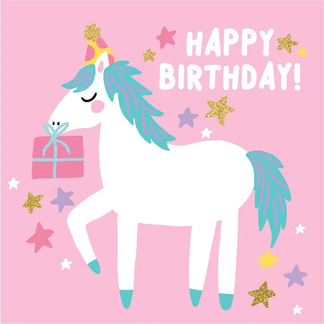 KaiserCraft Enchanted gratulasjonskort gift horse 13x18 cm
