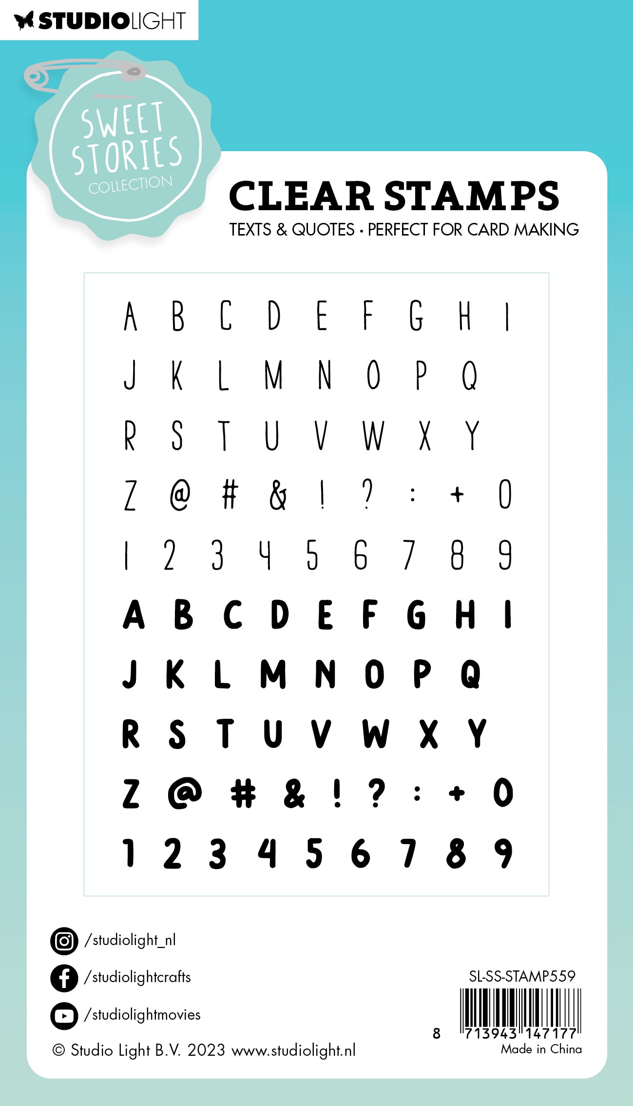 Studio Light Sweet Stories Alphabet stempelsett alfabet