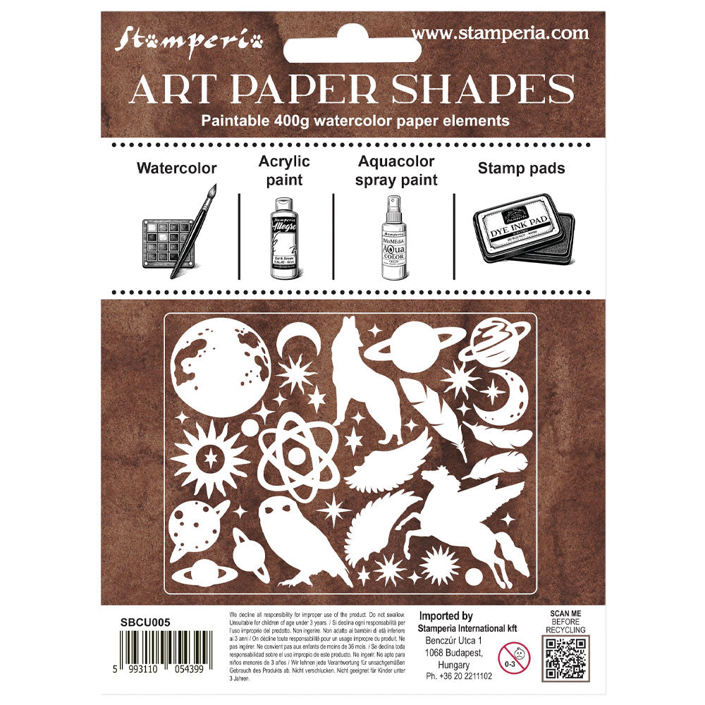 Stamperia Cosmos papirfigurer laser cut Cristina Radovan