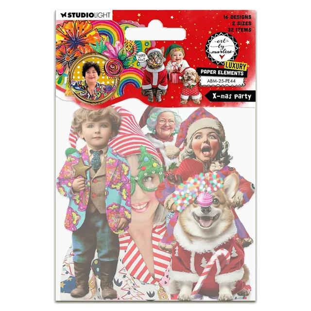 Art by Marlene X-mas Party papirelementer 32-pk jul