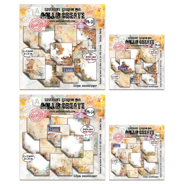 AALL & Create Peeling Tales designpapir 4-pakning