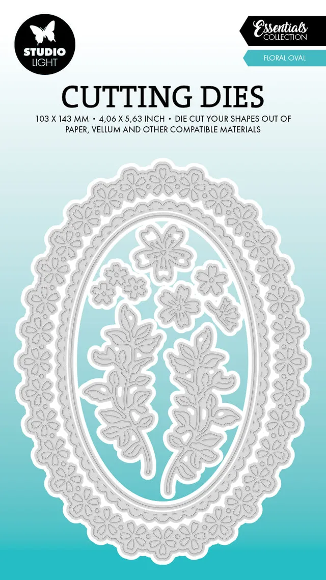 Studio Light Essentials Floral Oval dies oval blomster