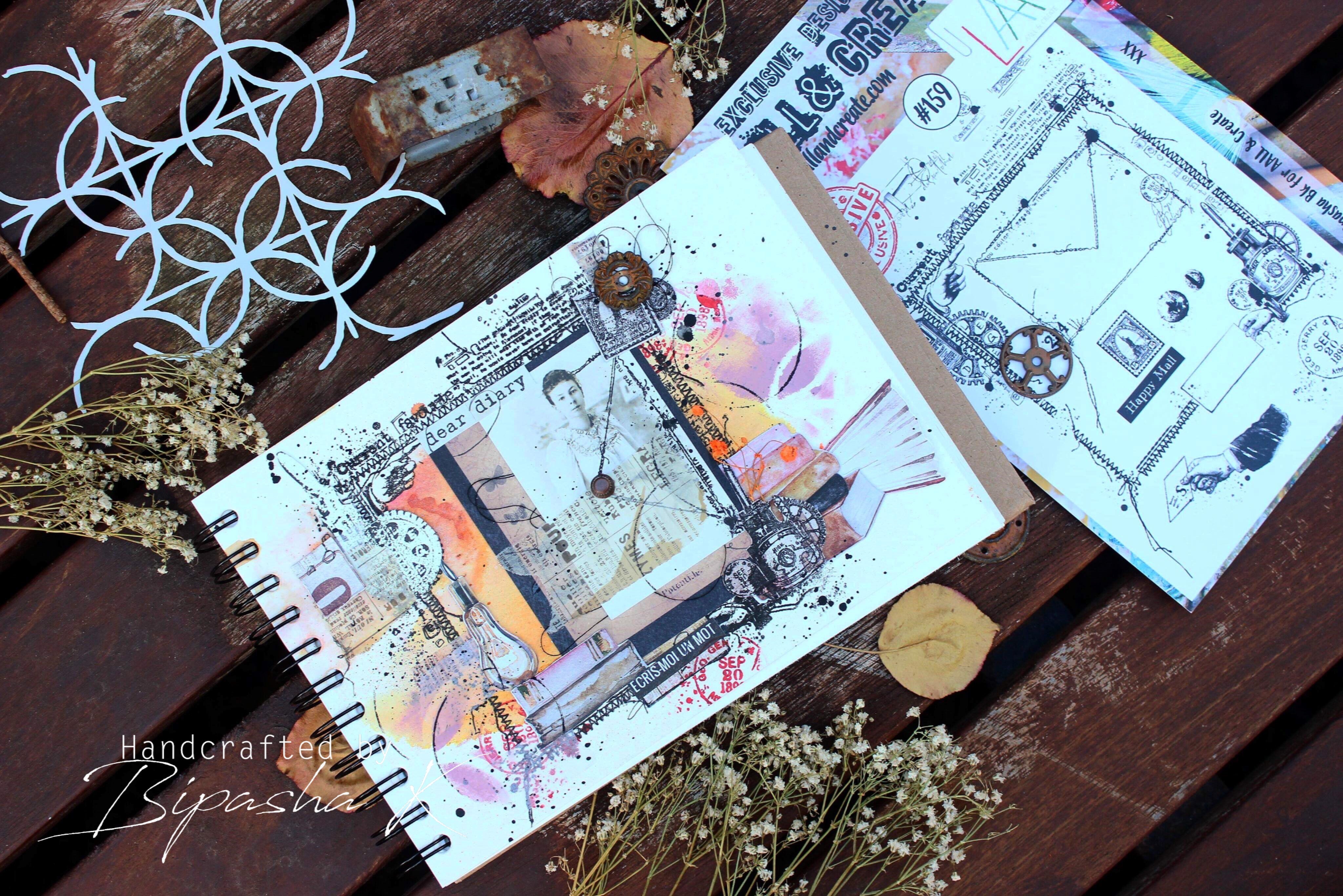 Aall and Create TP-159 Mail Art clearstempel A5 brevtema