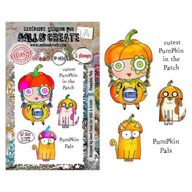 AALL & Create TP-1426 stempelsett Pumpkin Pals A7