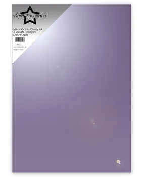 Paper Favourites Mirror Gossy speilkartong A4 lys lilla