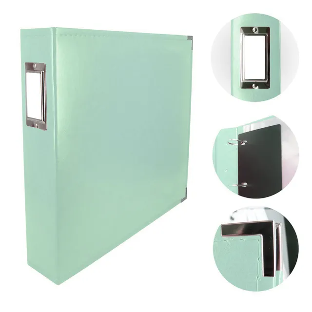 Couture Creations Mint 12x12 3D ringalbum faux skinn