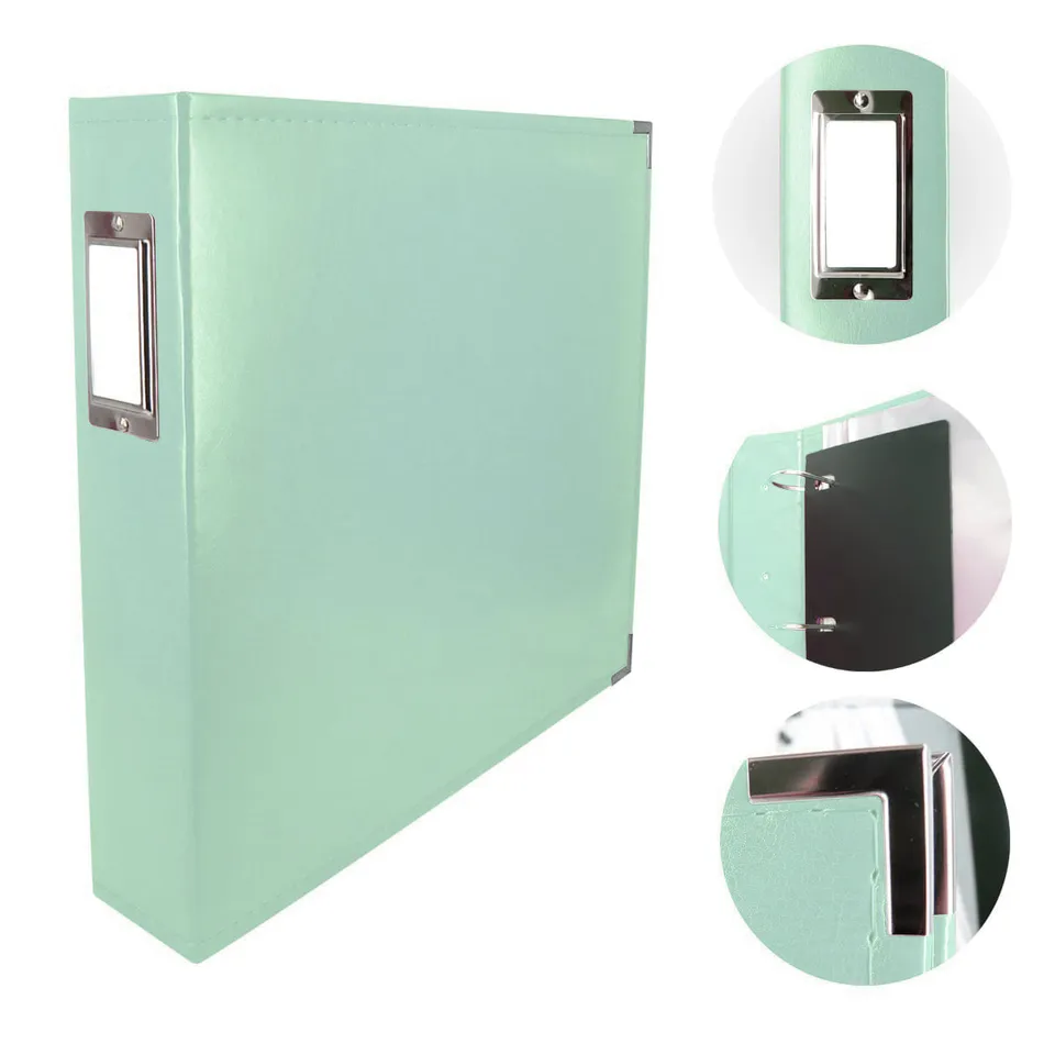 Couture Creations Mint 12x12 3D ringalbum faux skinn