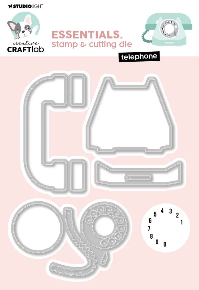 Creative Craftlab stempel og dies telephone hverdagsmotiv