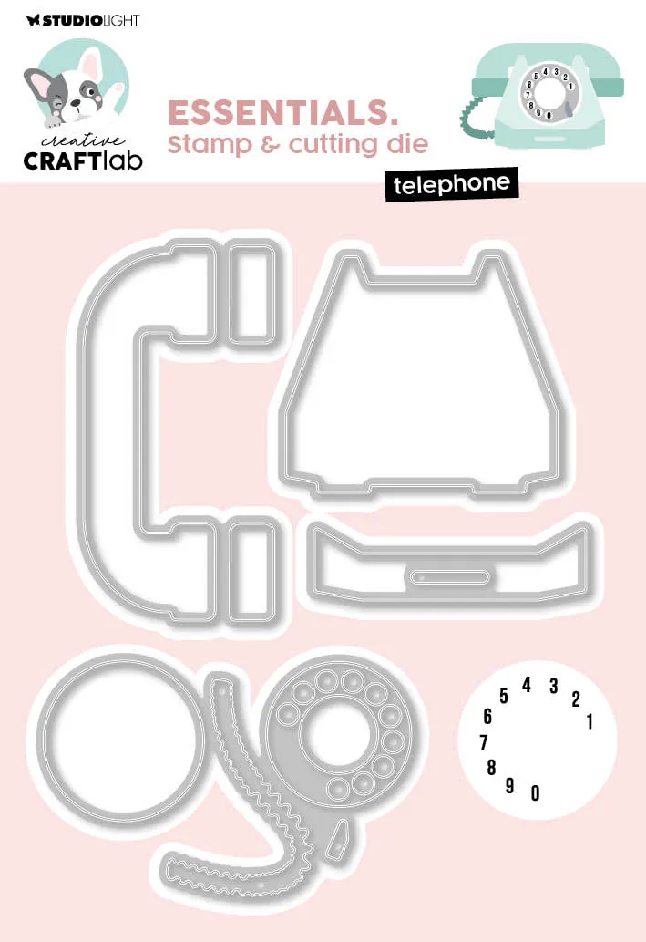 Creative Craftlab stempel og dies telephone hverdagsmotiv