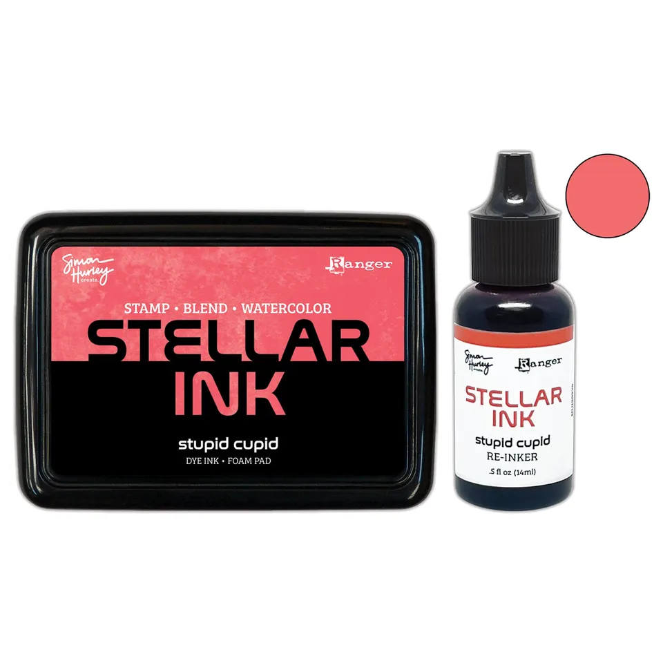 Ranger Simon Hurley Stellar stempelpute Stupid Cupid inkl refill