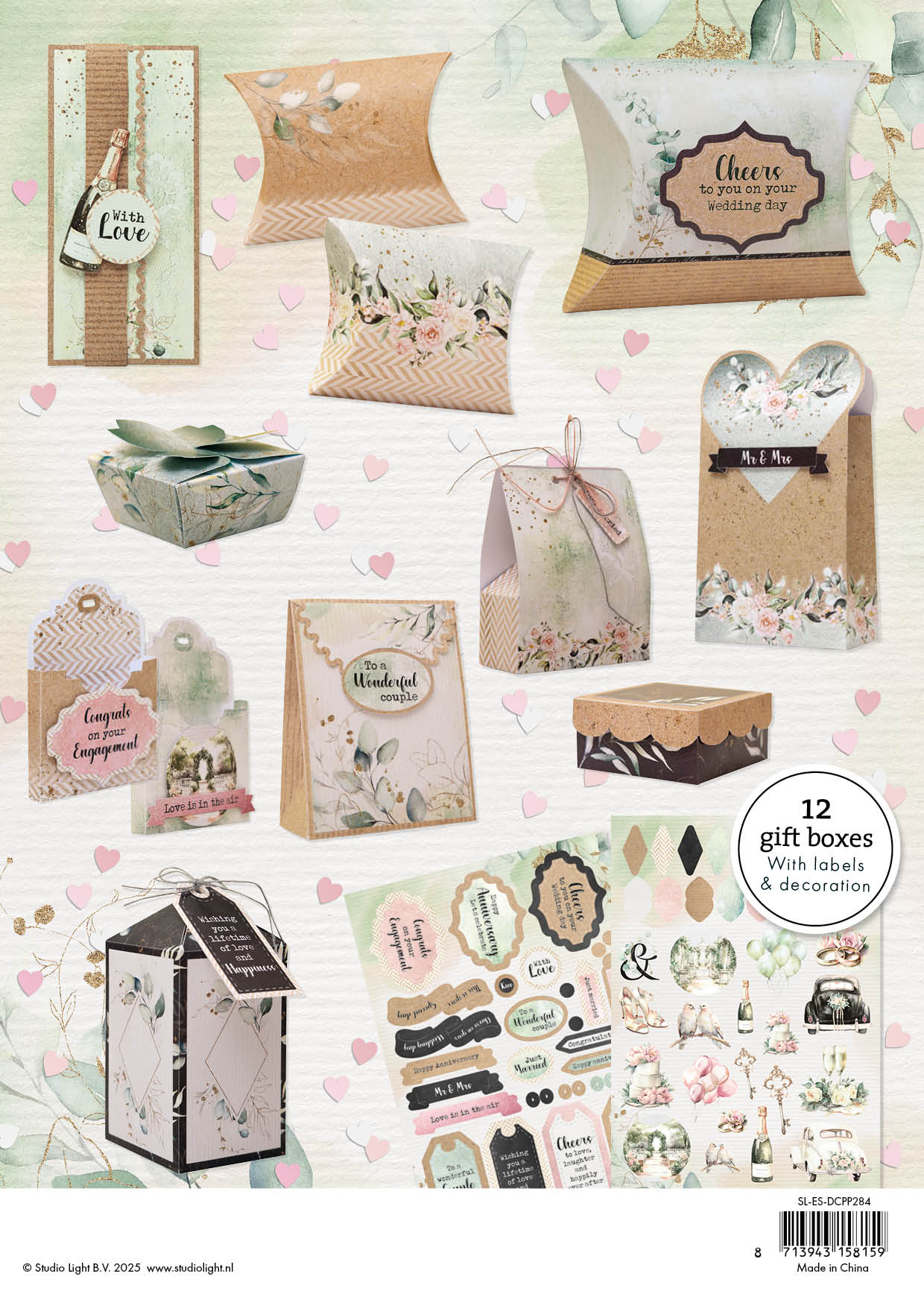 Studio Light Essentials Wedding Day papirblokk gaveesker