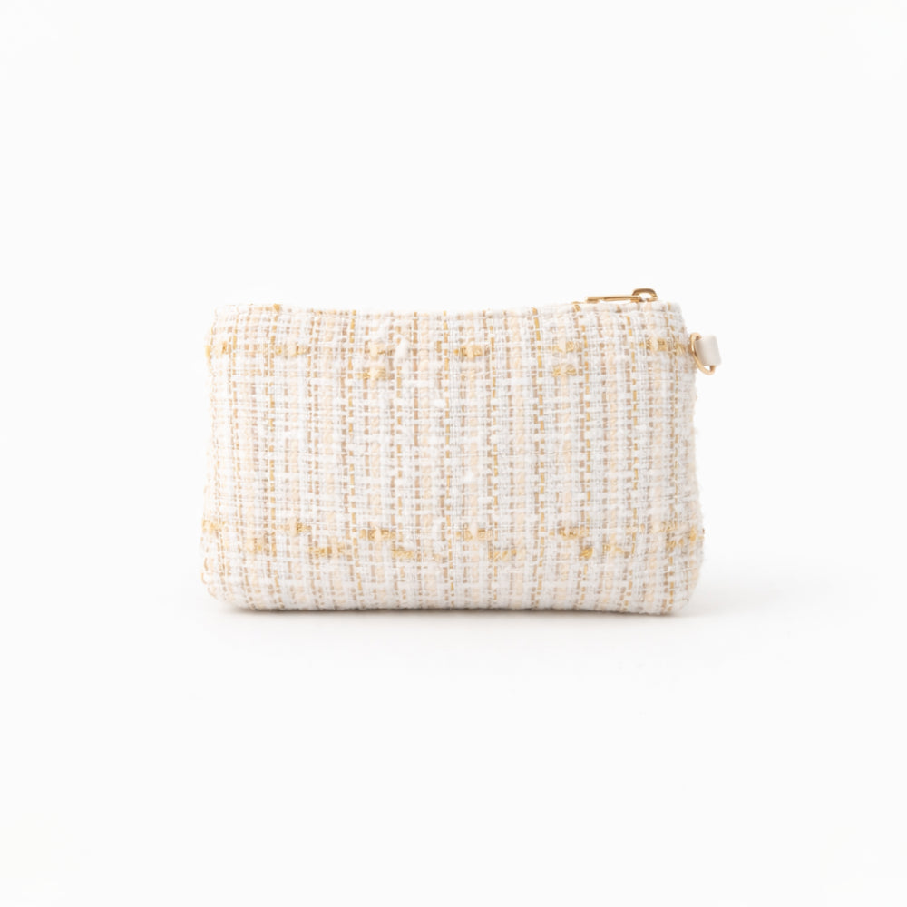 K&Co. Petal Series veske Boucle Mini Tote beige med mappe