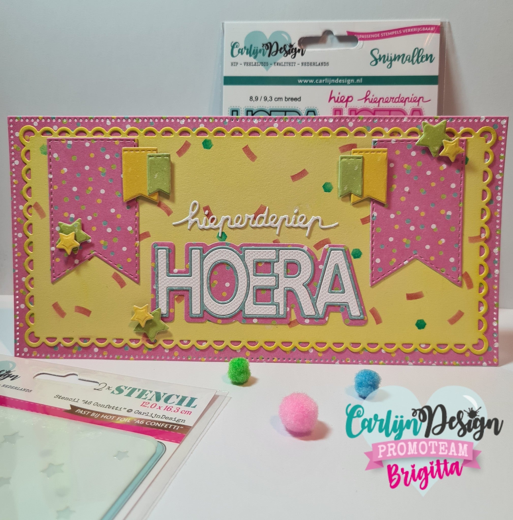CarlijnDesign CDSN-0200 Outline Hoera dies bursdag