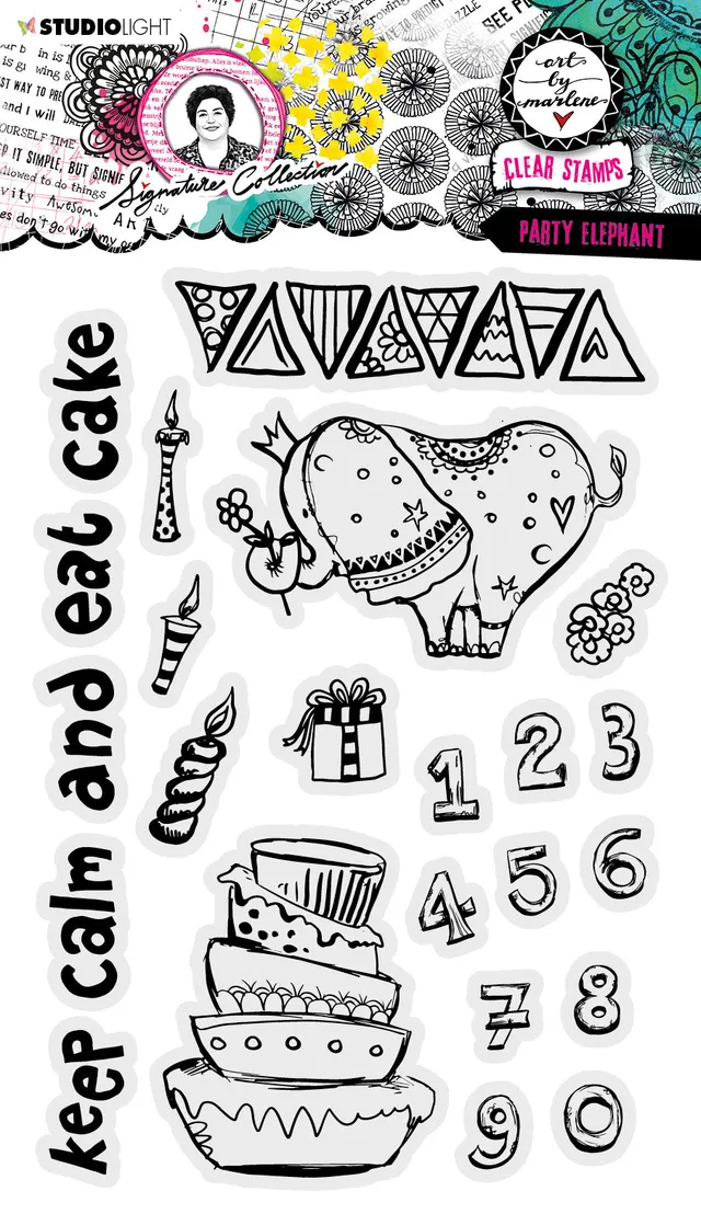 Studio Light Art by Marlene Party Elephant stempel A5