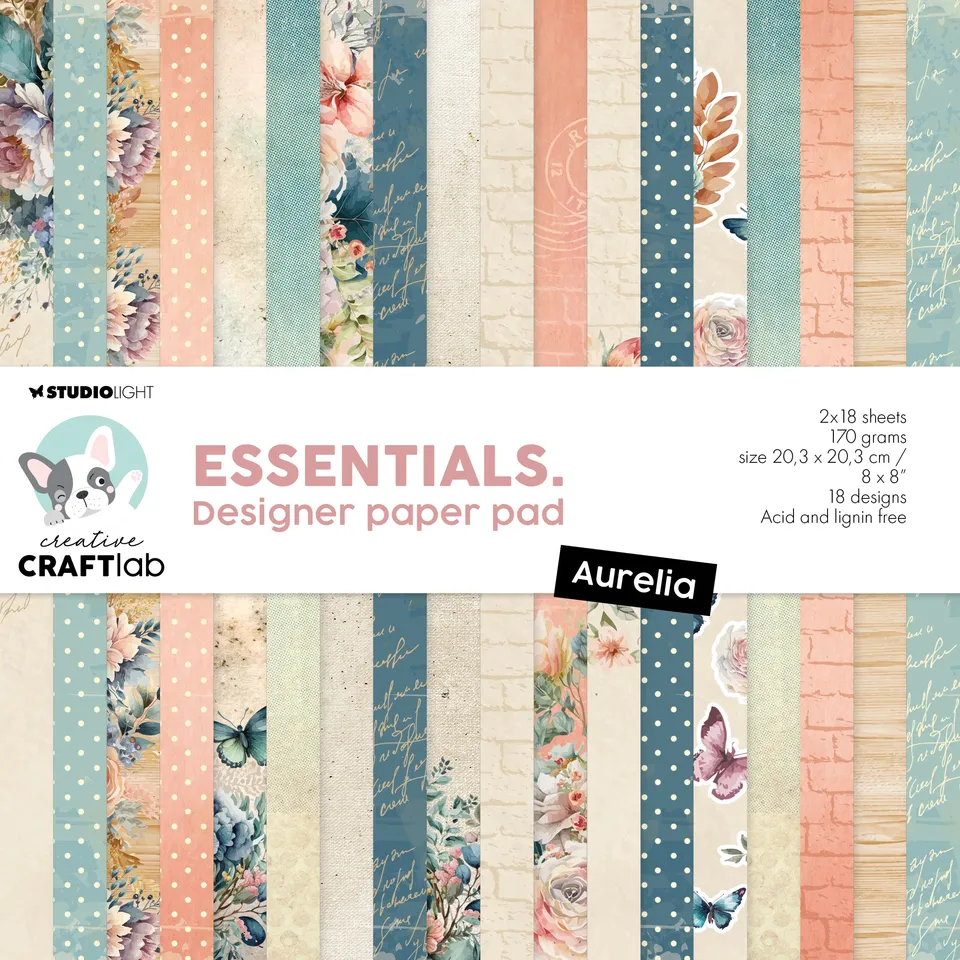 Studio Light Creative Craftlab Aurelia papirblokk designpapir