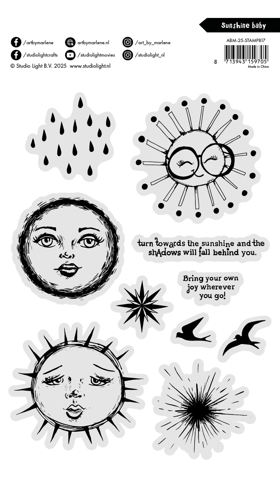 Art by Marlene 2025 Sunshine Baby stempel