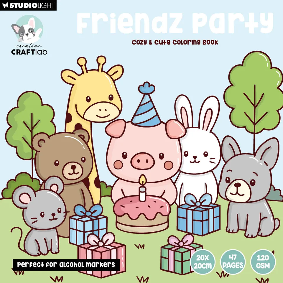 Creative Craftlab Friendz Cozy 06 fargeleggingsbok 48 ark