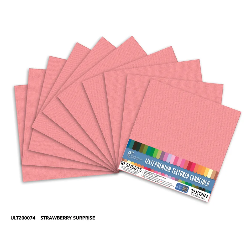Couture Creations Strawberry Surprise kartong 12x12 10 ark rosa