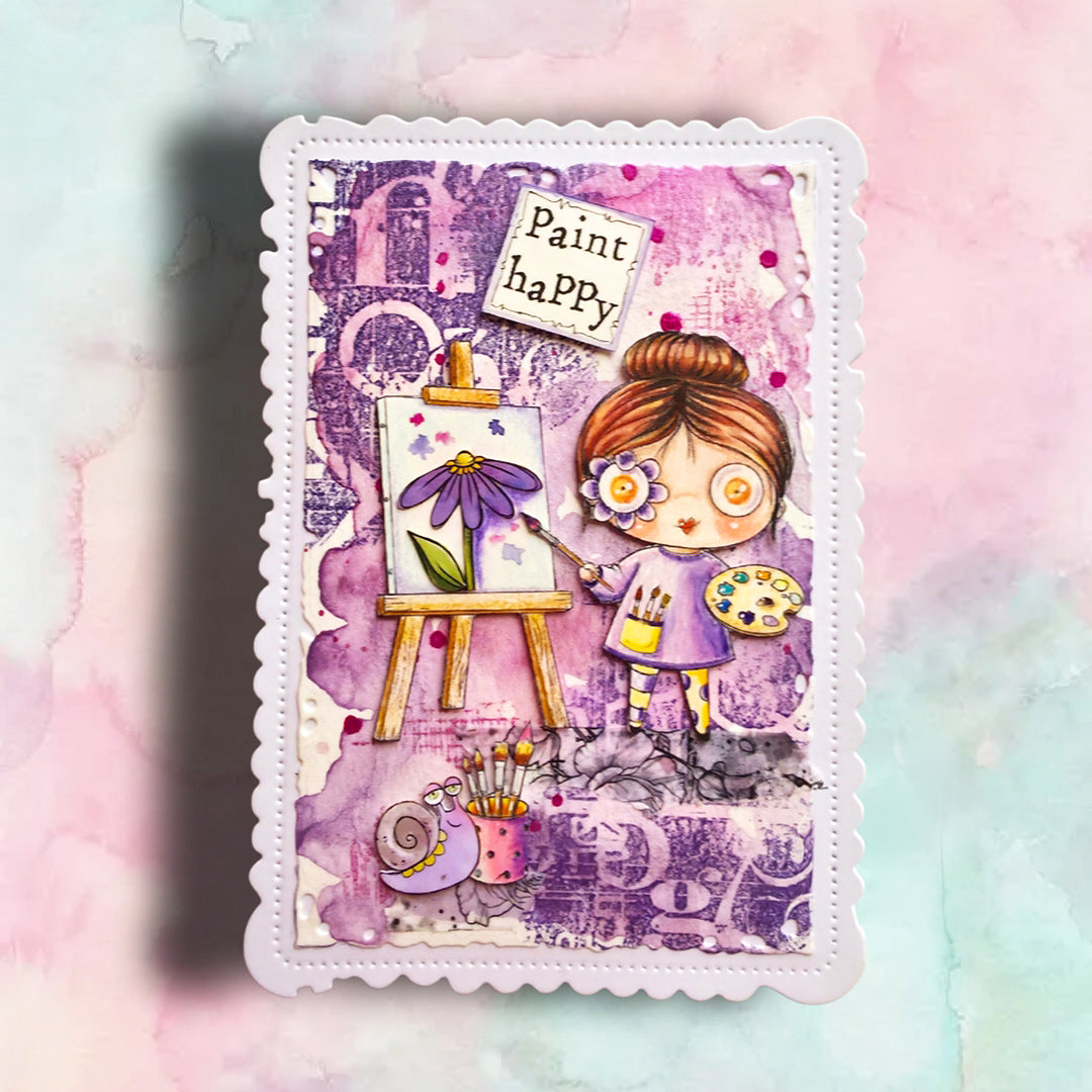 Aall and Create TP-1500 stempelsett A7 Paint Happy fotopolymer