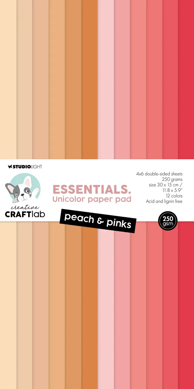 Studio Light Creative Craftlab Unicolor papirblokk Peach & Pinks