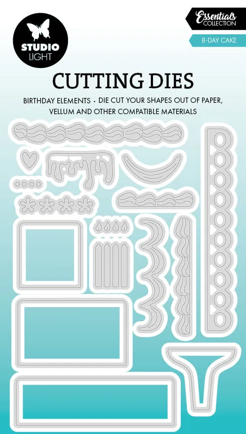 Studio Light Essentials B-day Cake dies bursdagskake