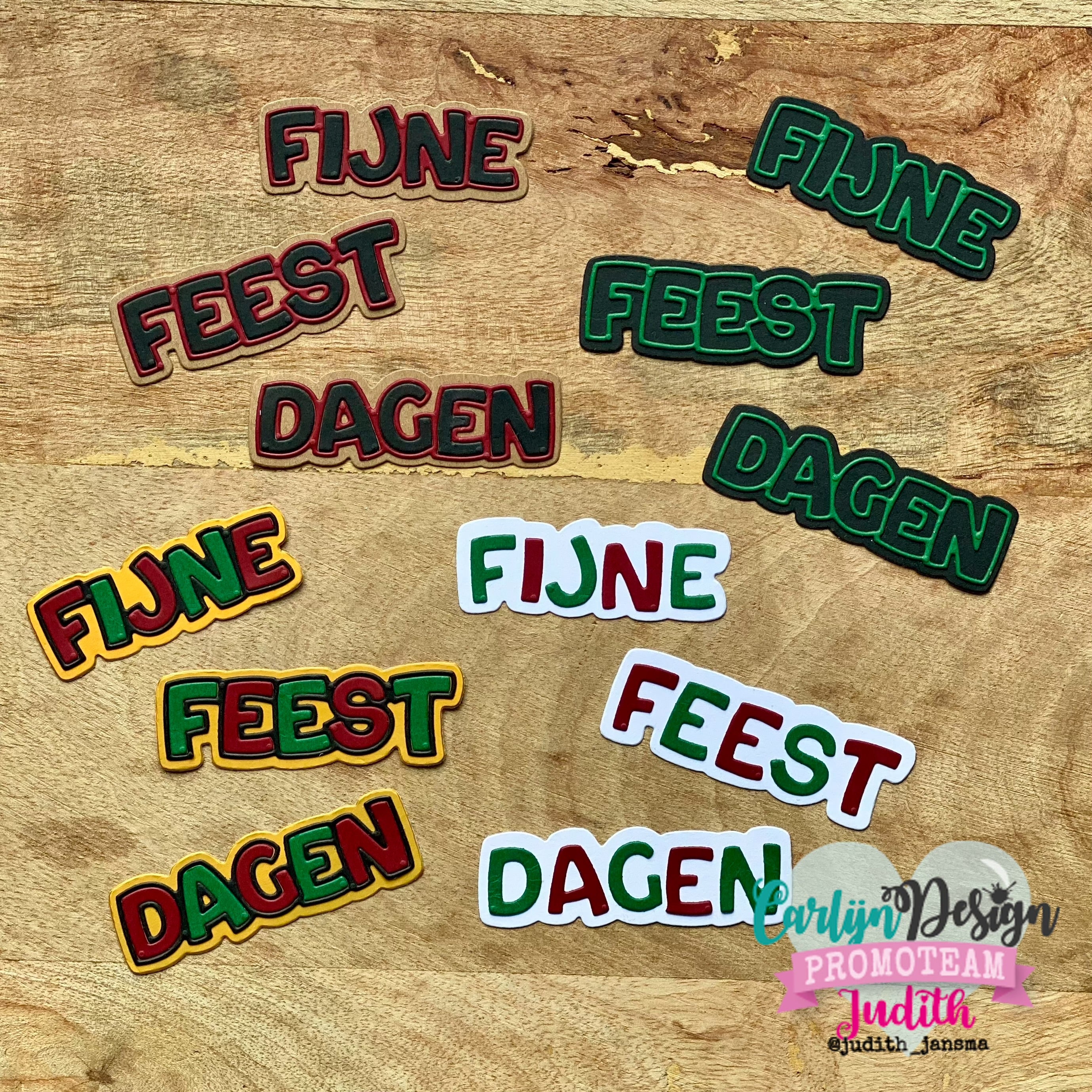 CarlijnDesign Outline CDSN-0326 dies juletekster nederlandsk