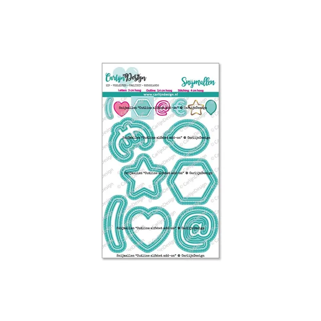 CarlijnDesign Outline CDSN-0168 dies add-on alfabet