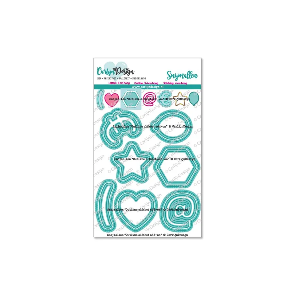 CarlijnDesign Outline CDSN-0168 dies add-on alfabet