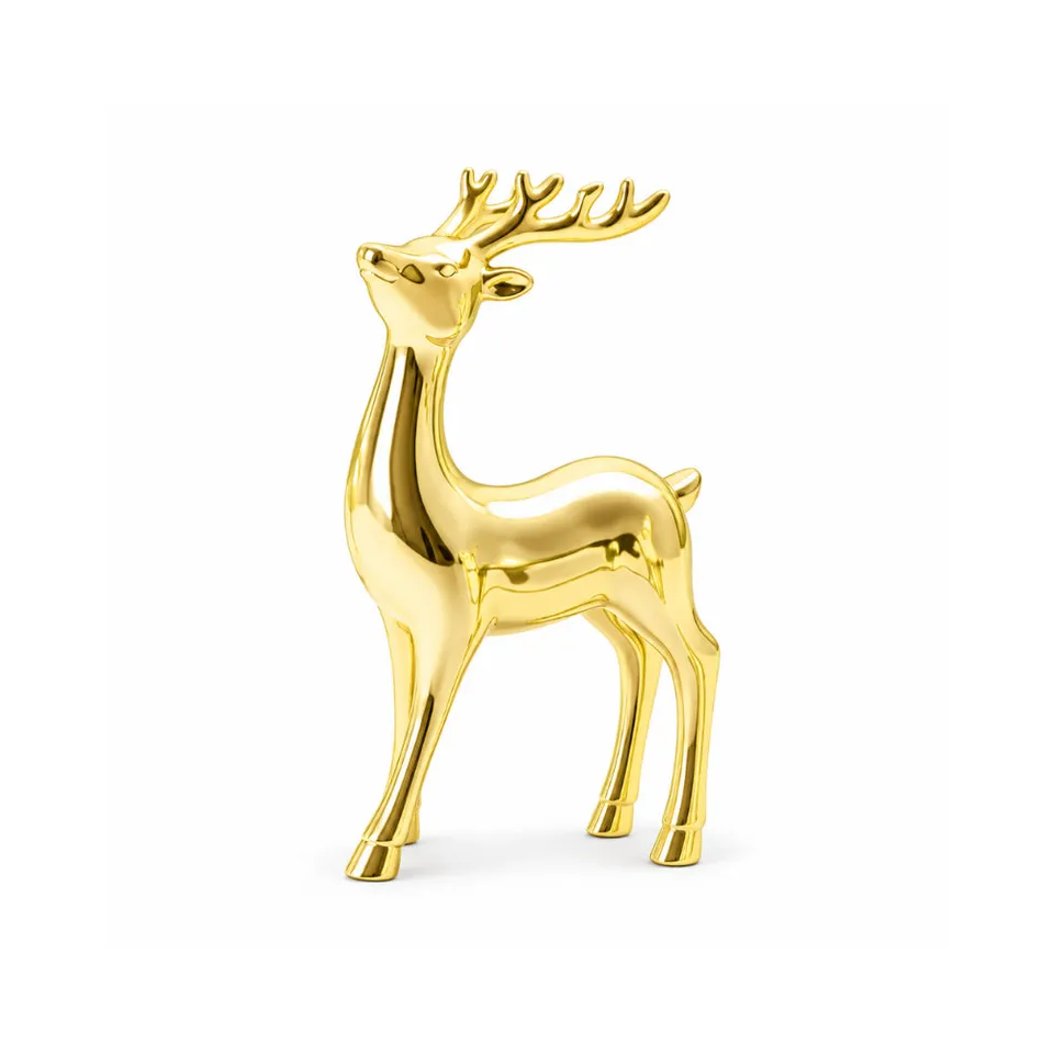 KaiserCraft Holly Days elg juletrepynt medium gull