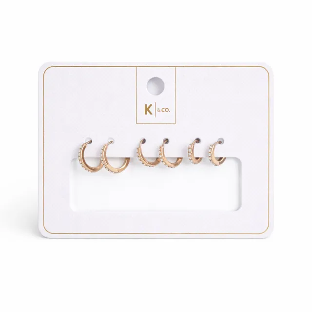 K&Co Signature Jewellery Belle øredobber roségull