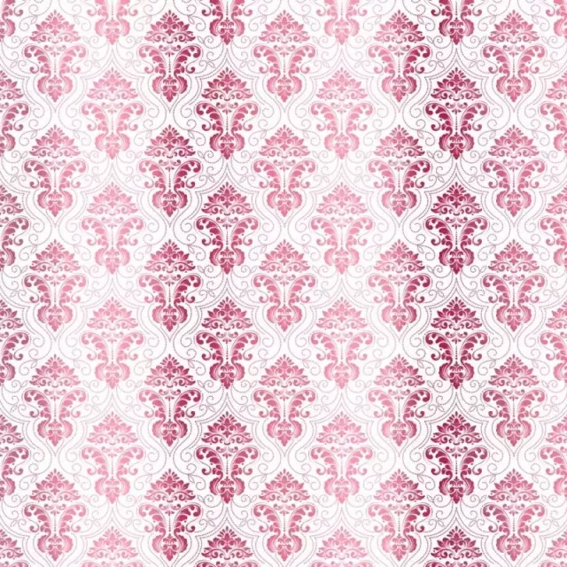 Kora Aziza kartong hvit rosa folie Damask