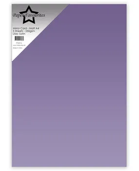 Paper Favourites Mirror Card Matt kartong A4 Lilac Satin
