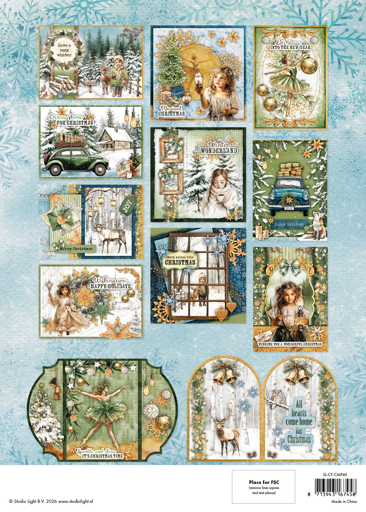 Studio Light Christmas Forest papirblokk 210x294 mm