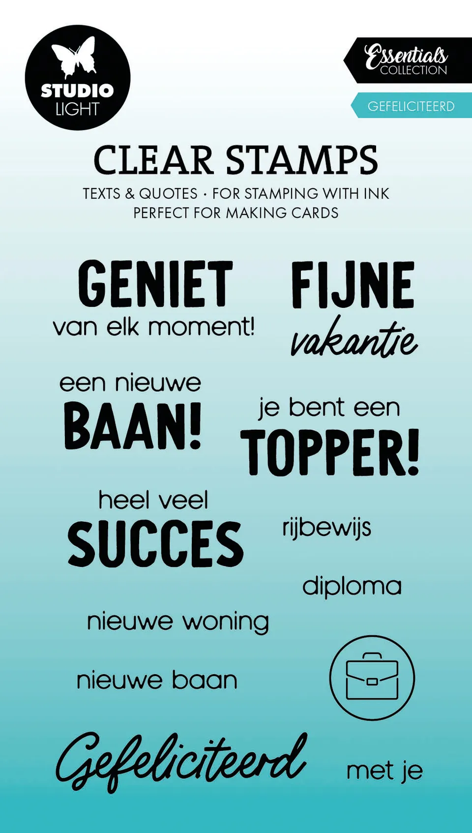 Studio Light Essentials Gefeliciteerd clearstamp gratulasjon