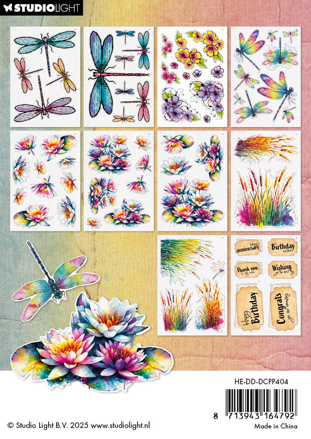 Hazel Eaton Dragonfly Dreams papirblokk die-cut 20 ark