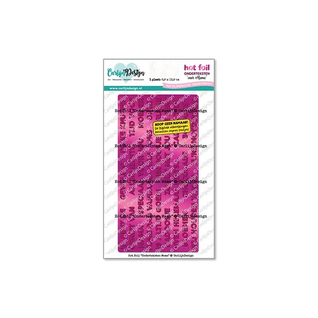 CarlijnDesign Onderteksten Mama CDHF-0089 hotfoilplate morsdag