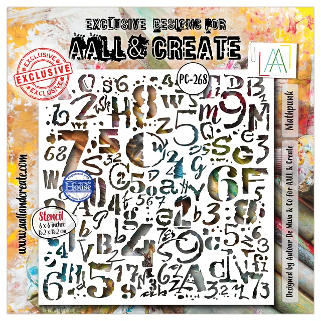 AALL & Create PC-268 Mathpunk sjablong 15x15 cm tall