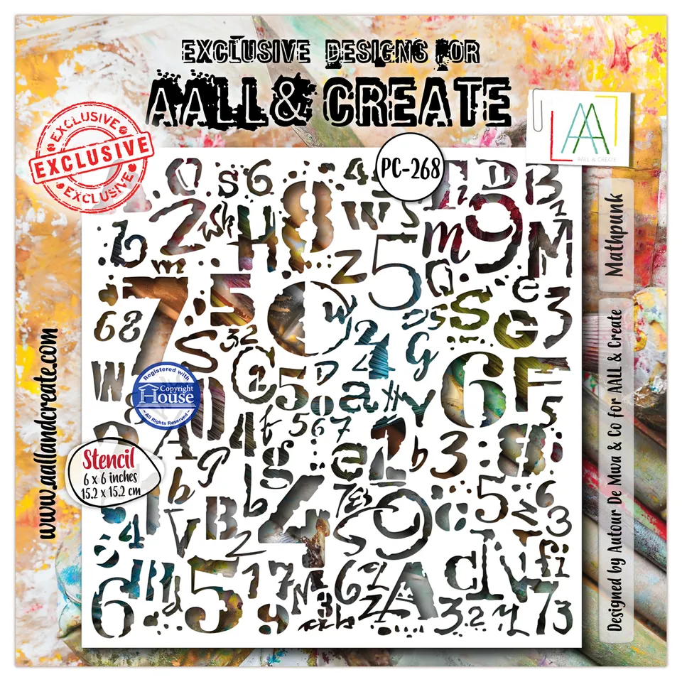 Aall and Create PC-268 Mathpunk sjablong 15x15 cm