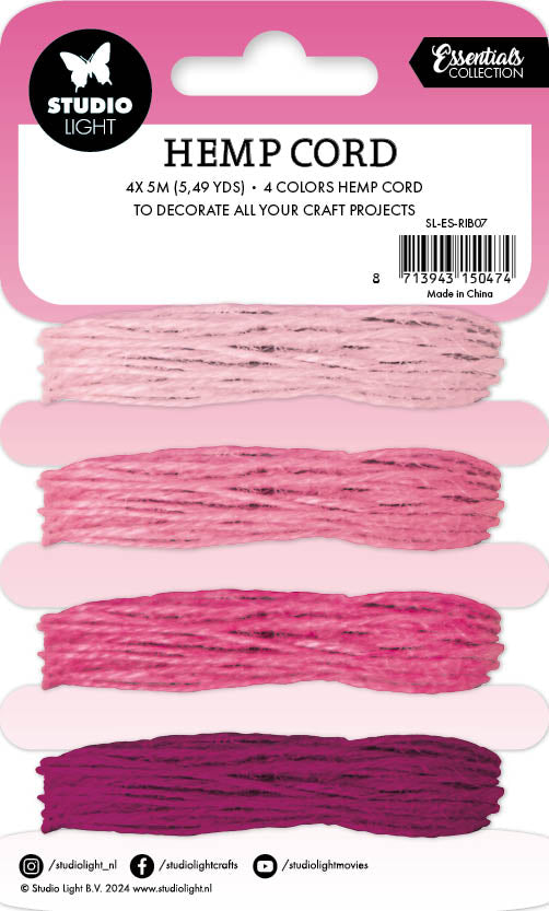Studio Light Essentials hamptråd rosa 4 farger