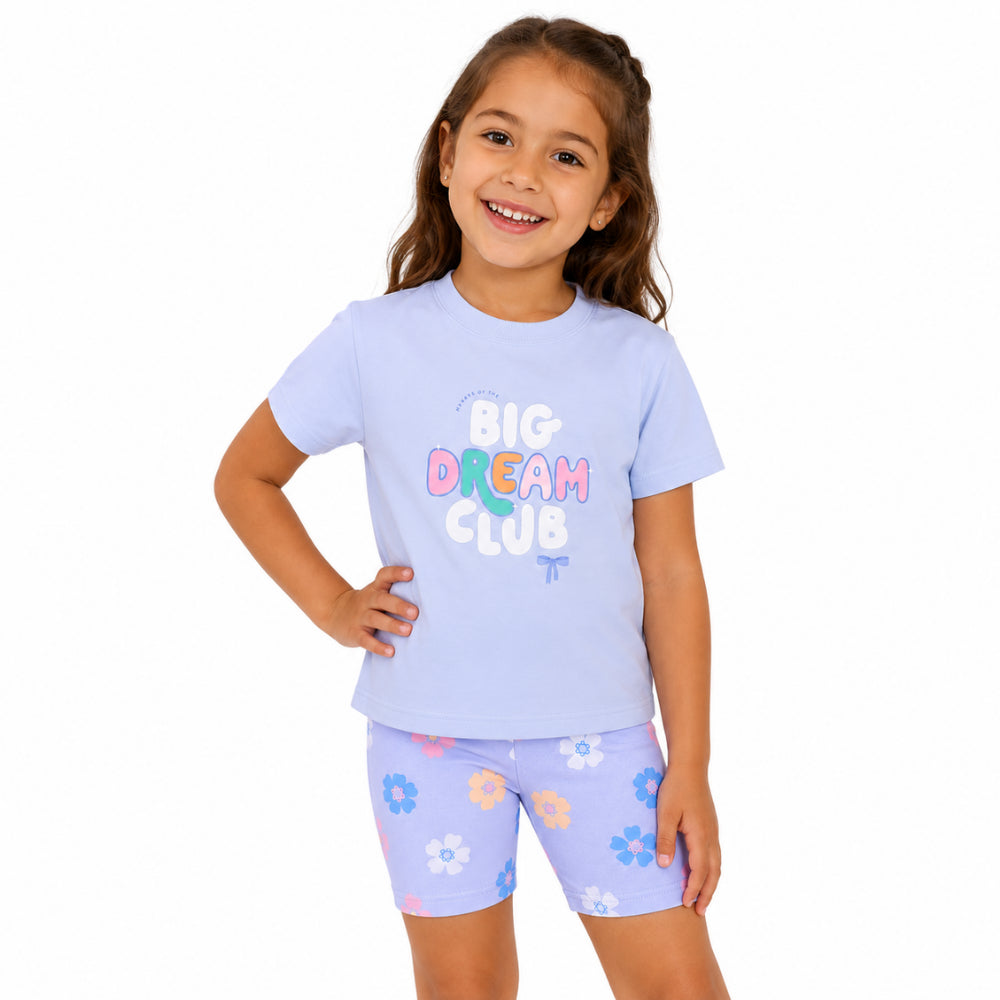 KaiserCraft Good Vibes Lilac Daisy sykkelshorts jente bomull