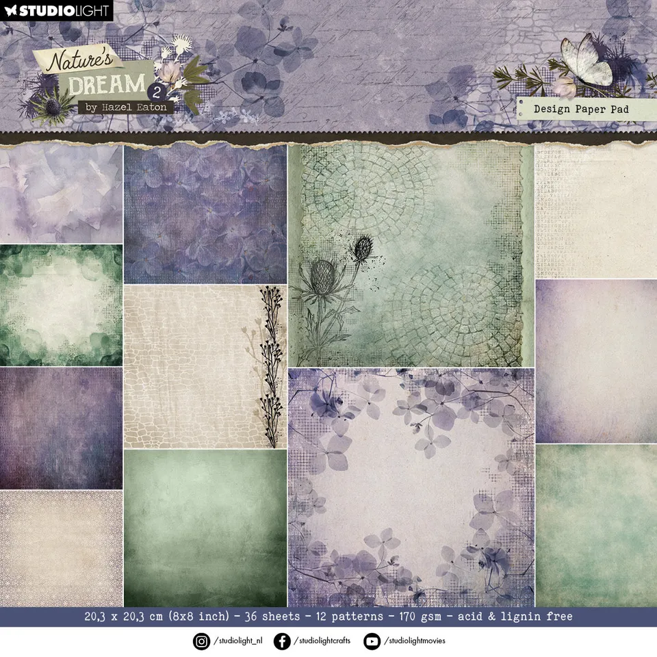 Studio Light Nature's Dream 2 Background designerpapirblokk