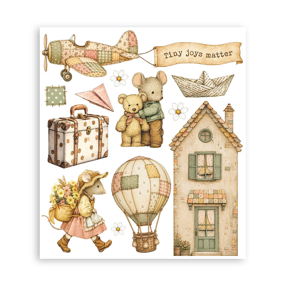 Stamperia CozyFamily rub-on 20,5x23cm 6-pakning kos