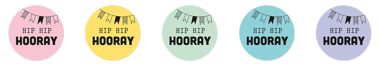 Studio Light Essentials klistremerker Hip Hip Hooray