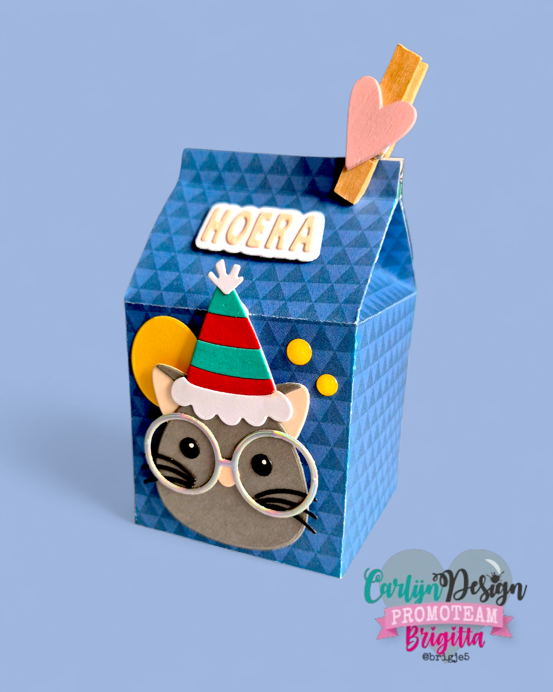 CarlijnDesign Celebration Carton CDSN-0336 dies gaveeske 3D